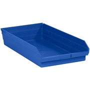 BSC PREFERRED 23 5/8 x 11 1/8 x 4'' Blue Plastic Shelf Bin Boxes, 6PK S-19946BLU